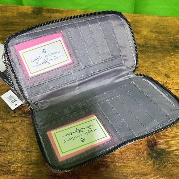 NWT Simply Southern‎ Crossbody Wristlet Wallet 2 Zipper Closure Aztec Print - Picture 6 of 7